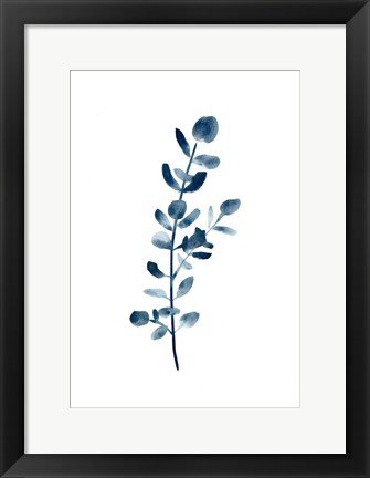 Framed Farmhouse Eucalyptus blue Print