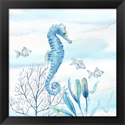 Framed Great Blue Sea II Print