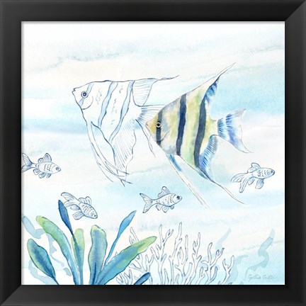 Framed Great Blue Sea III Print