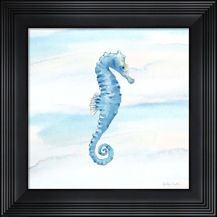 Framed Great Blue Sea VIII Print