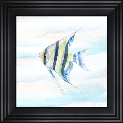Framed Great Blue Sea IX Print