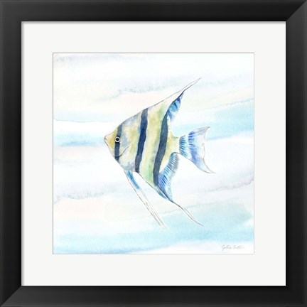 Framed Great Blue Sea IX Print