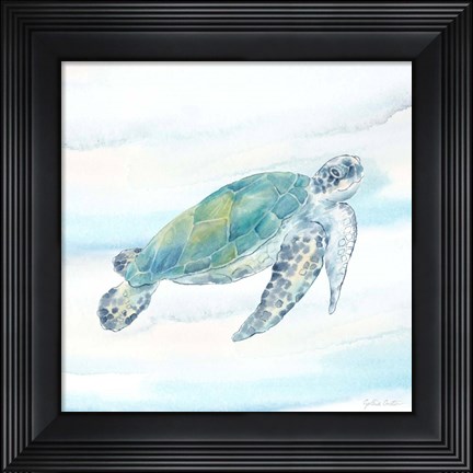 Framed Great Blue Sea XII Print