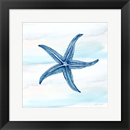 Framed Great Blue Sea XIV Print