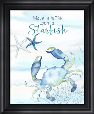 Framed Great Blue Sea XVIII Print