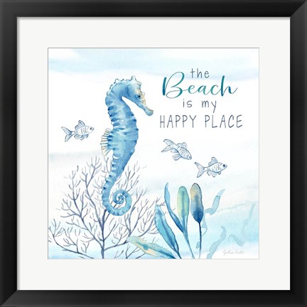 Framed Great Blue Sea XIX Print