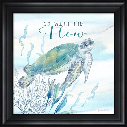 Framed Great Blue Sea XXI Print