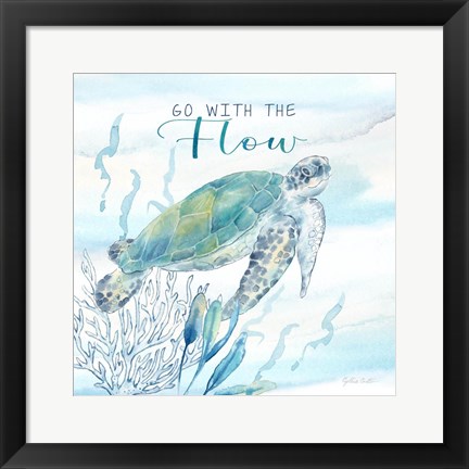 Framed Great Blue Sea XXI Print