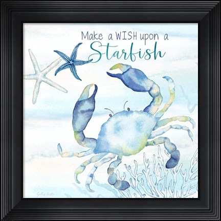 Framed Great Blue Sea XXII Print