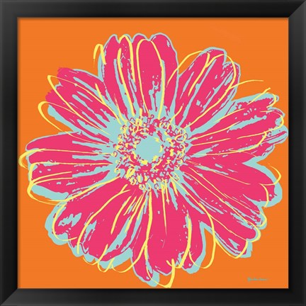 Framed Flower Pop Art III Print