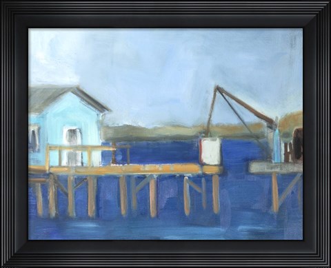 Framed Fishing Dock Print