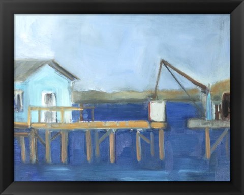 Framed Fishing Dock Print