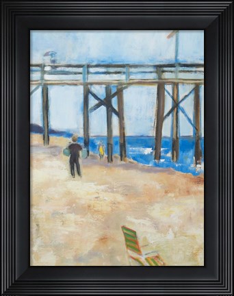 Framed Under the Pier Print