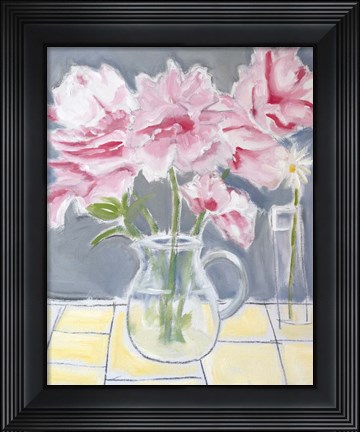 Framed Peonies &amp; a Daisy Print