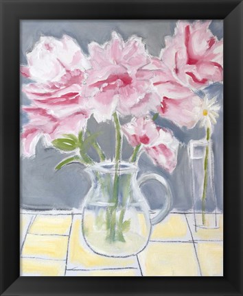 Framed Peonies &amp; a Daisy Print