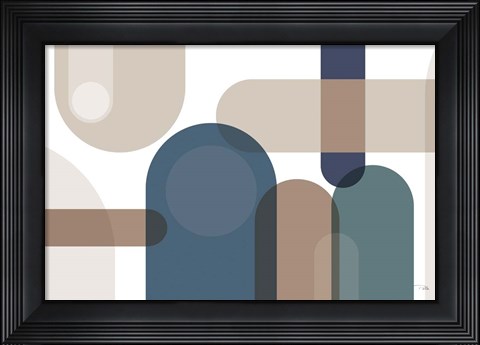 Framed Metro 67 blue Print