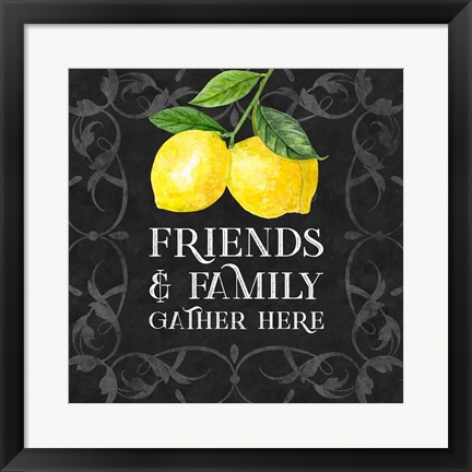 Framed Live with Zest sentiment II-Friends &amp; Family Print