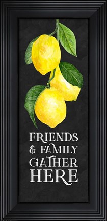Framed Live with Zest sentiment vertical I-Friends &amp; Family Print