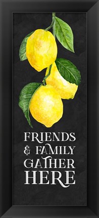 Framed Live with Zest sentiment vertical I-Friends &amp; Family Print