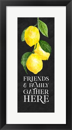 Framed Live with Zest sentiment vertical I-Friends &amp; Family Print