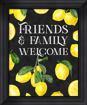 Framed Live with Zest sentiment portrait I-Friends &amp; Family Print