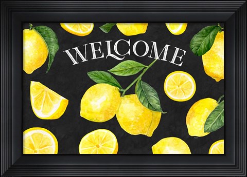Framed Live with Zest sentiment landscape II-Welcome Print