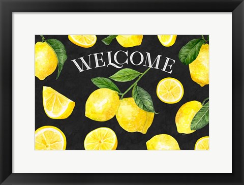Framed Live with Zest sentiment landscape II-Welcome Print