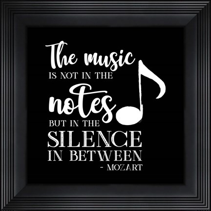Framed Moved by Music black II-Mozart Print