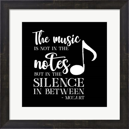 Framed Moved by Music black II-Mozart Print