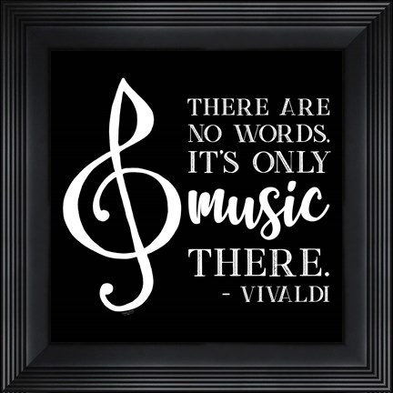 Framed Moved by Music black III-Vivaldi Print