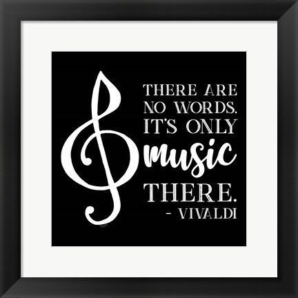 Framed Moved by Music black III-Vivaldi Print