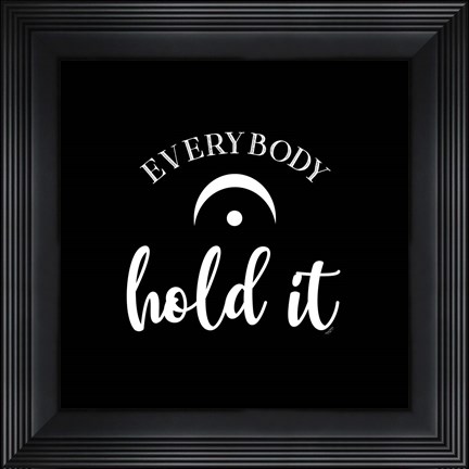 Framed Moved by Music black IV-Hold it Print