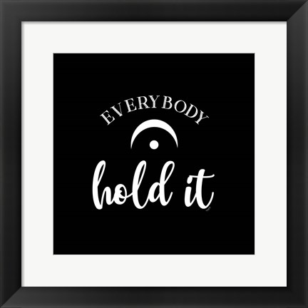 Framed Moved by Music black IV-Hold it Print