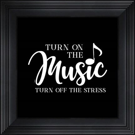 Framed Moved by Music black VII-Stress Off Print