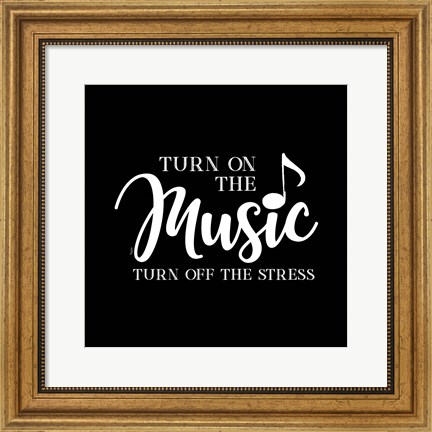 Framed Moved by Music black VII-Stress Off Print