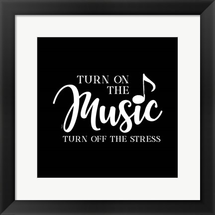 Framed Moved by Music black VII-Stress Off Print