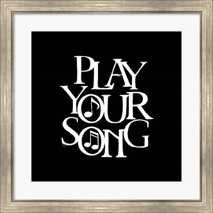Framed Moved by Music black VIII-Your Song Print