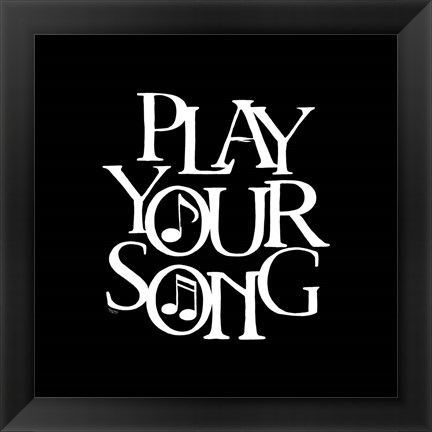 Framed Moved by Music black VIII-Your Song Print