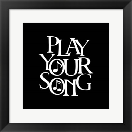 Framed Moved by Music black VIII-Your Song Print