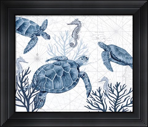 Framed Deep Blue Sea XIX Print