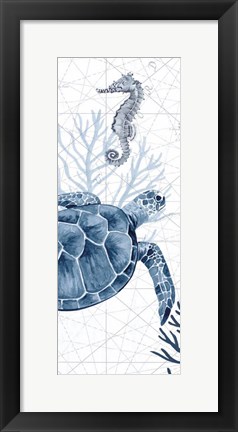 Framed Deep Blue Sea XIXB Print