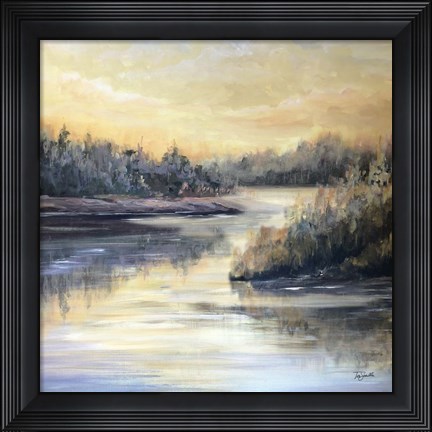 Framed Golden Waters square Print