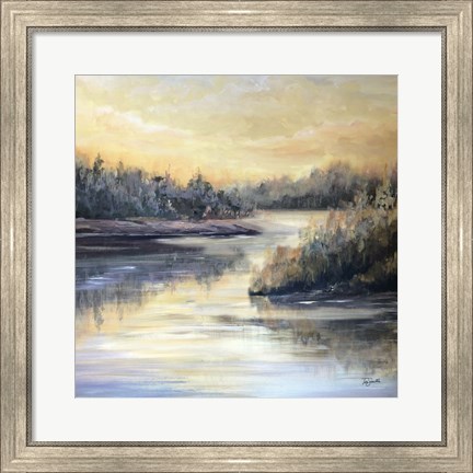 Framed Golden Waters square Print