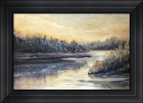 Framed Golden Waters landscape Print