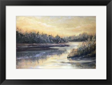 Framed Golden Waters landscape Print