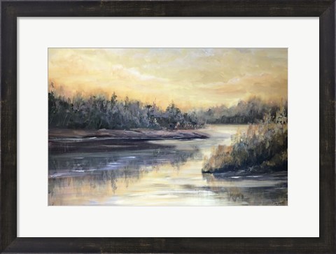 Framed Golden Waters landscape Print