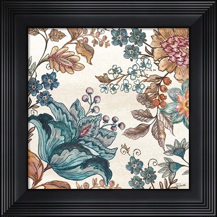 Framed Garden Vines II on White Print