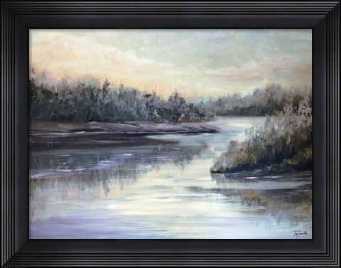 Framed Silver Waters landscape Print
