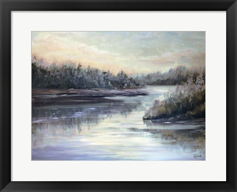 Framed Silver Waters landscape Print