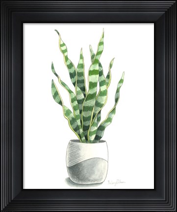 Framed Potted Exotics I Print